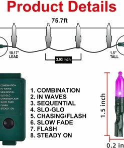 Joiedomi 75.7 FT Halloween String Lights All Holiday Decor