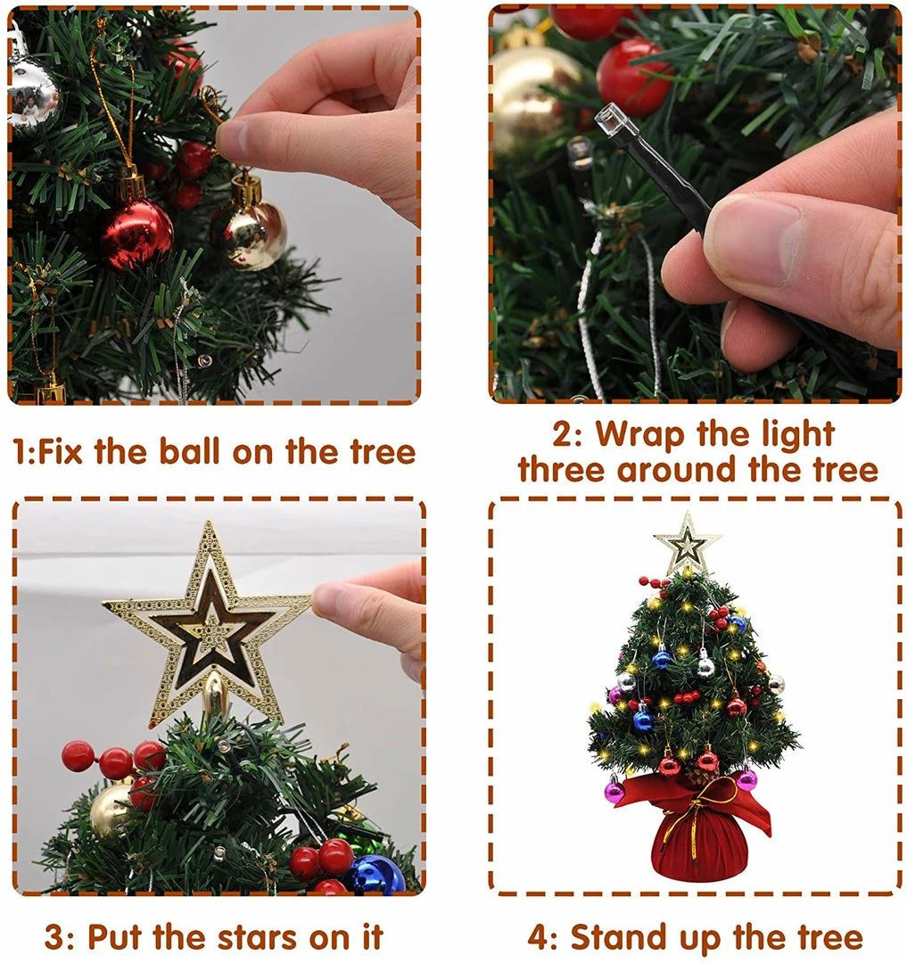 Joiedomi All Holiday Decor 24¡± Prelit Tabletop Christmas Tree 5 Joiedomi All Holiday Decor 24¡± Prelit Tabletop Christmas Tree