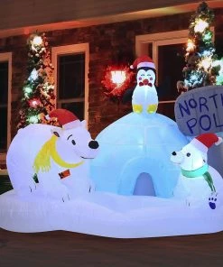 Joiedomi Large Christmas North Pole Inflatable (6 Ft) Inflatables