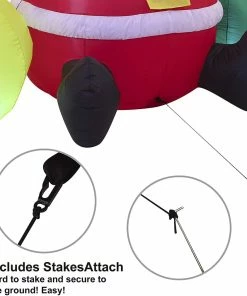 Joiedomi Large Santa Claus With Gift Bag Inflatable (7 Ft) Inflatables 8 Joiedomi Large Santa Claus With Gift Bag Inflatable (7 Ft) Inflatables