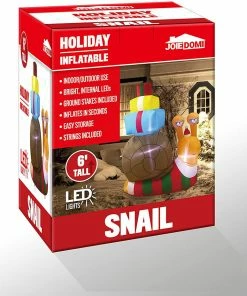 Joiedomi Large Cute Snail With A Stack Of Gifts Inflatable (6 Ft) Inflatables 13 Joiedomi Large Cute Snail With A Stack Of Gifts Inflatable (6 Ft) Inflatables