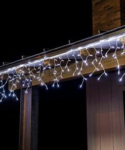 Joiedomi String Lights 100 LED Christmas Icicle Lights Cool White