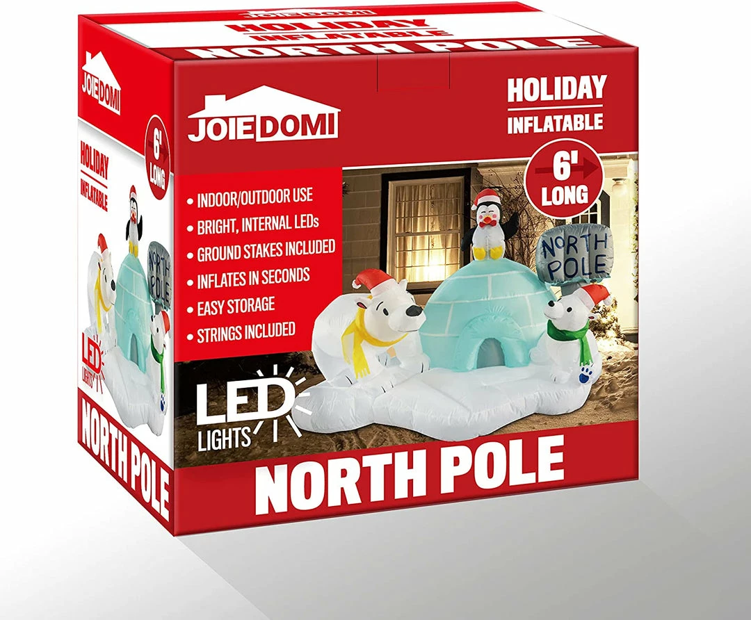 Joiedomi Large Christmas North Pole Inflatable (6 Ft) Inflatables 7 Joiedomi Large Christmas North Pole Inflatable (6 Ft) Inflatables