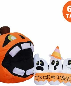 Joiedomi 6ft Halloween Trick Or Treat - Pumpkin Eat Ghosts