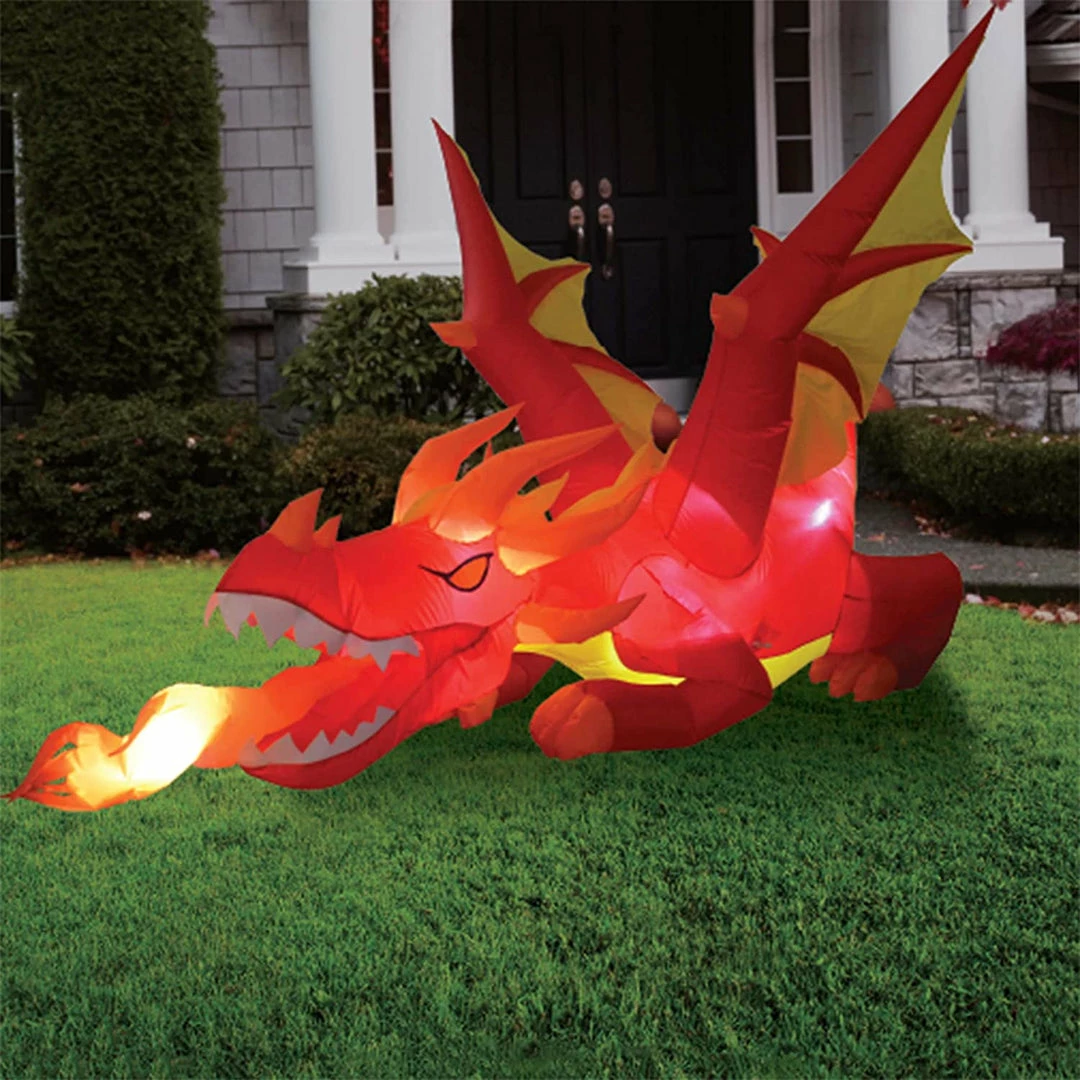 Joiedomi 6ft Inflatable Sitting Fire Dragon Inflatables 1 Joiedomi 6ft Inflatable Sitting Fire Dragon Inflatables