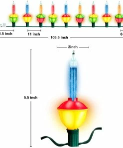 Joiedomi 9 Count Multicolor Bubble String Lights, 2Pcs