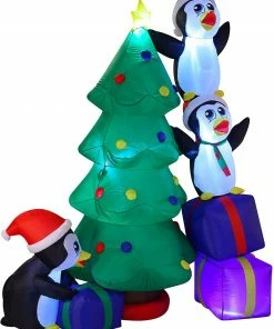Joiedomi 8ft Christmas Tree With Penguins