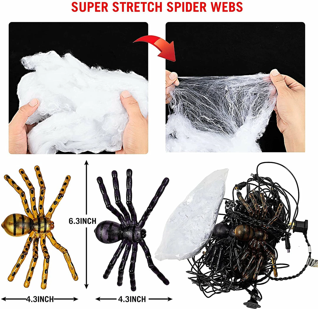 Joiedomi 59" Orange & Purple Spider Web All Holiday Decor 3 Joiedomi 59" Orange & Purple Spider Web All Holiday Decor