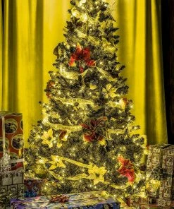 Joiedomi 52.5 FT 200 Count Christmas Clear Green Wire String Lights All Holiday Decor