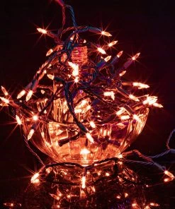 Joiedomi 52.5 FT 200 Count Christmas Orange Green Wire String Lights