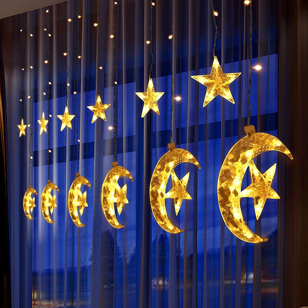 Joiedomi 138 LED 12 Curtain Stars Moon String Light 3 Joiedomi 138 LED 12 Curtain Stars Moon String Light