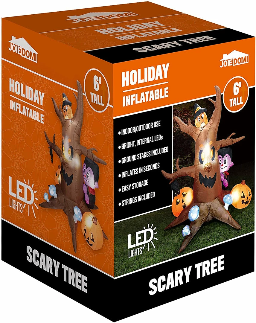 Joiedomi Inflatables Large Scary Tree With Colorful Neon Light Mushrooms Inflatable (6 Ft) 3 Joiedomi Inflatables Large Scary Tree With Colorful Neon Light Mushrooms Inflatable (6 Ft)