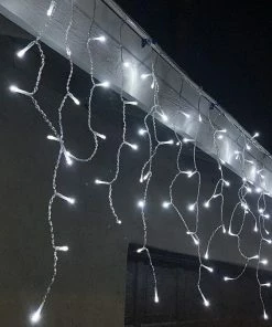 Joiedomi 672 LED Christmas Icicle Lights, White