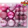 Joiedomi 46ct Assorted Size Light Pink Christmas Ball Ornaments All Holiday Decor