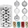 Joiedomi 34 Pcs Christmas Ball Ornaments (Silver) All Holiday Decor