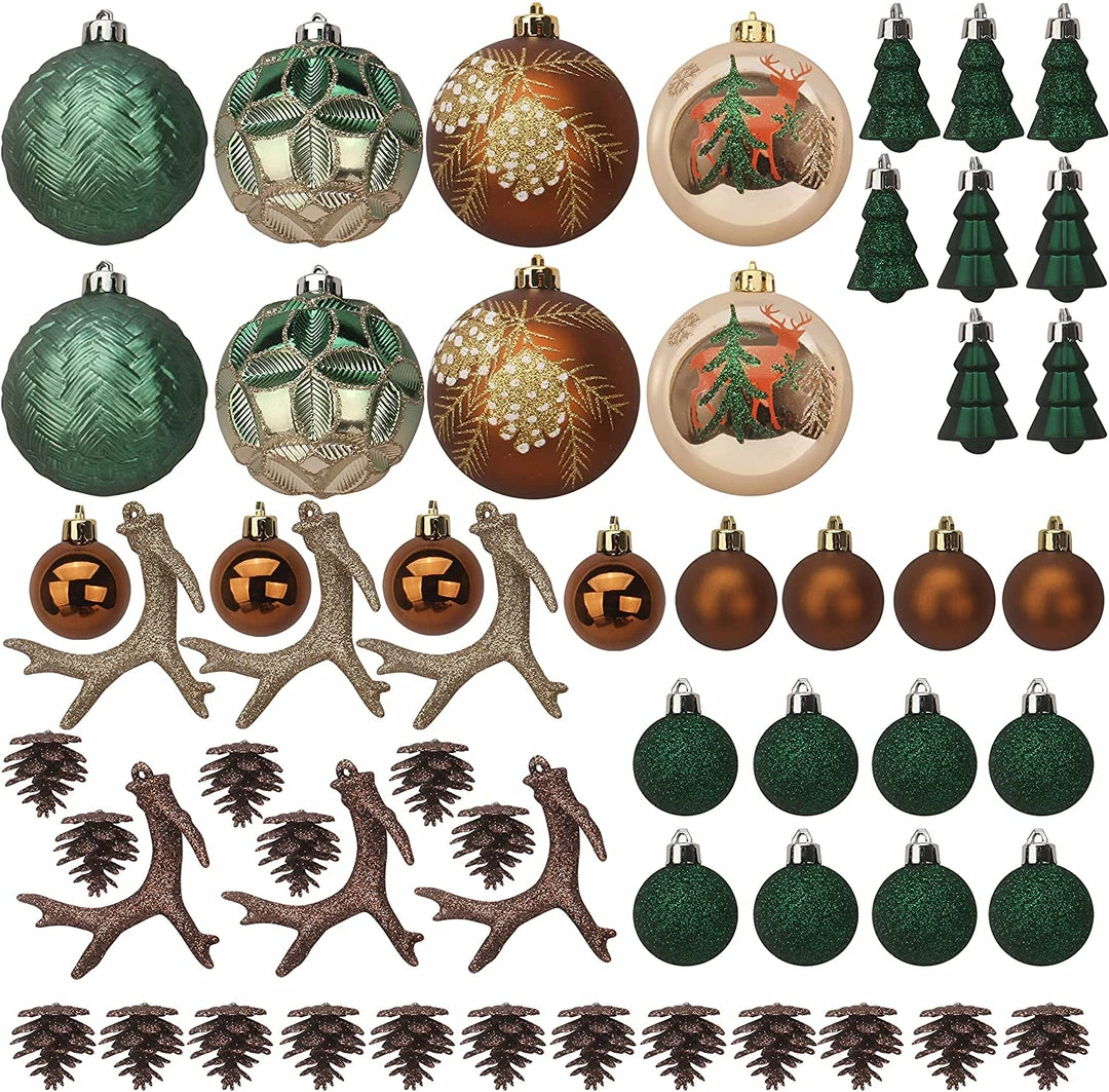 Joiedomi 56 Pcs Christmas Ornaments With Pine Green & Gold 2 Joiedomi 56 Pcs Christmas Ornaments With Pine Green & Gold