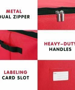 Joiedomi Organizer & Storage 48¡± Christmas Tree And 64-Slot Ornament Storage Set (Red)