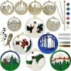 Joiedomi 6 Pcs DIY Wooden Christmas Ornaments