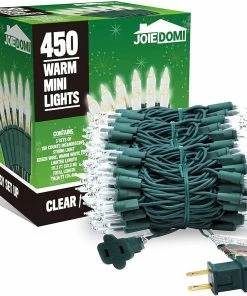 Joiedomi 150 Counts Clear Green Wire Christmas Lights Set Of 3