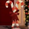 Joiedomi 2.78ft Tinsel Candy Canes LED Yard Light