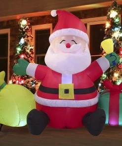 Joiedomi Large Santa Claus With Gift Bag Inflatable (7 Ft) Inflatables