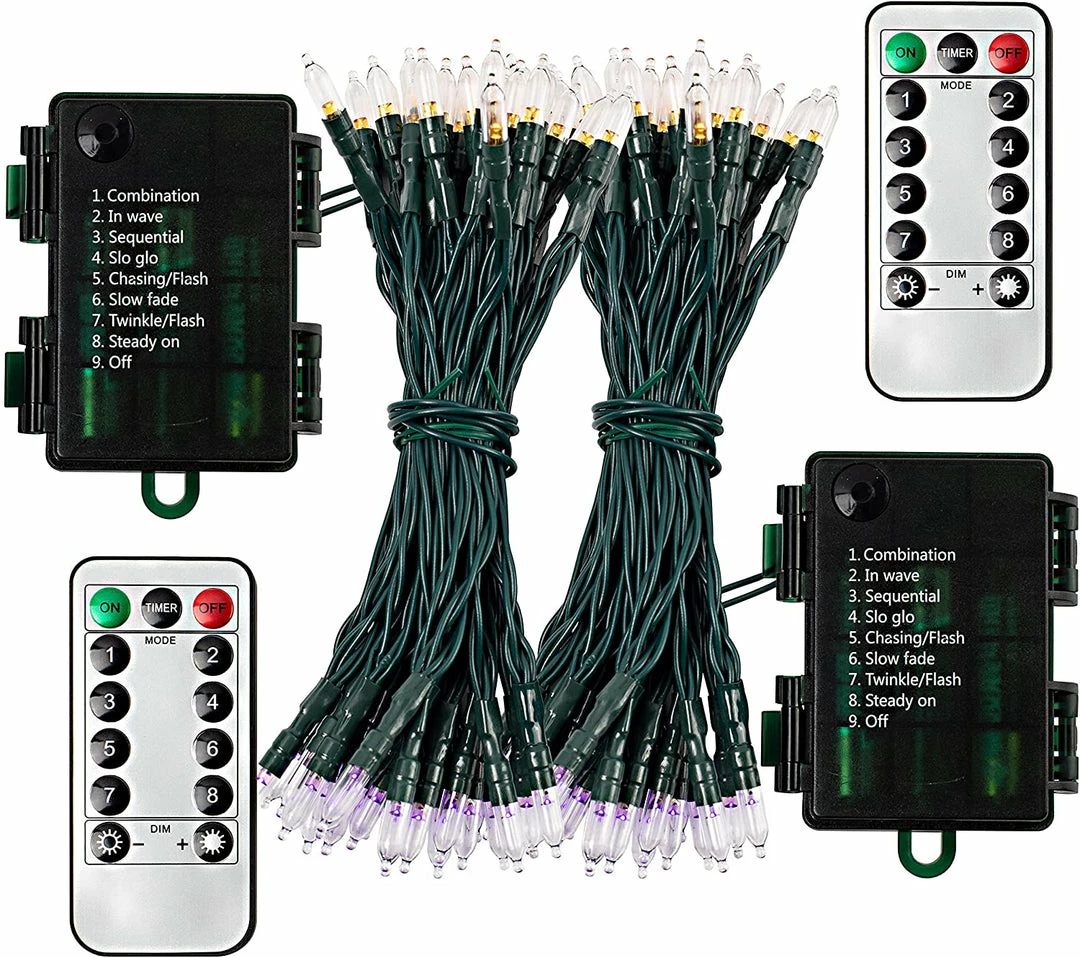 Joiedomi 2 Pck Of 17.3 Ft Battery Powered Orange & Purple Green LED String Lights 3 Joiedomi 2 Pck Of 17.3 Ft Battery Powered Orange & Purple Green LED String Lights