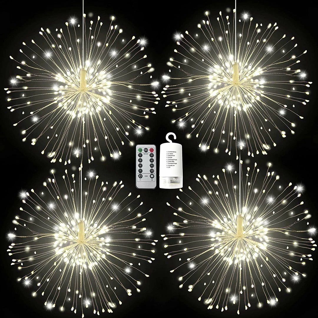 Joiedomi 4 Pack 120 LED Hanging Fairy Lights (Warm White) 2 Joiedomi 4 Pack 120 LED Hanging Fairy Lights (Warm White)