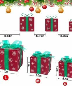 Joiedomi All Holiday Decor Set Of 3 Snowflakes Christmas Light Gift Boxes Décor 11 Joiedomi All Holiday Decor Set Of 3 Snowflakes Christmas Light Gift Boxes Décor