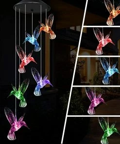 Joiedomi All Holiday Decor 2 Solar White Hummingbird Wind Chimes 8 Joiedomi All Holiday Decor 2 Solar White Hummingbird Wind Chimes