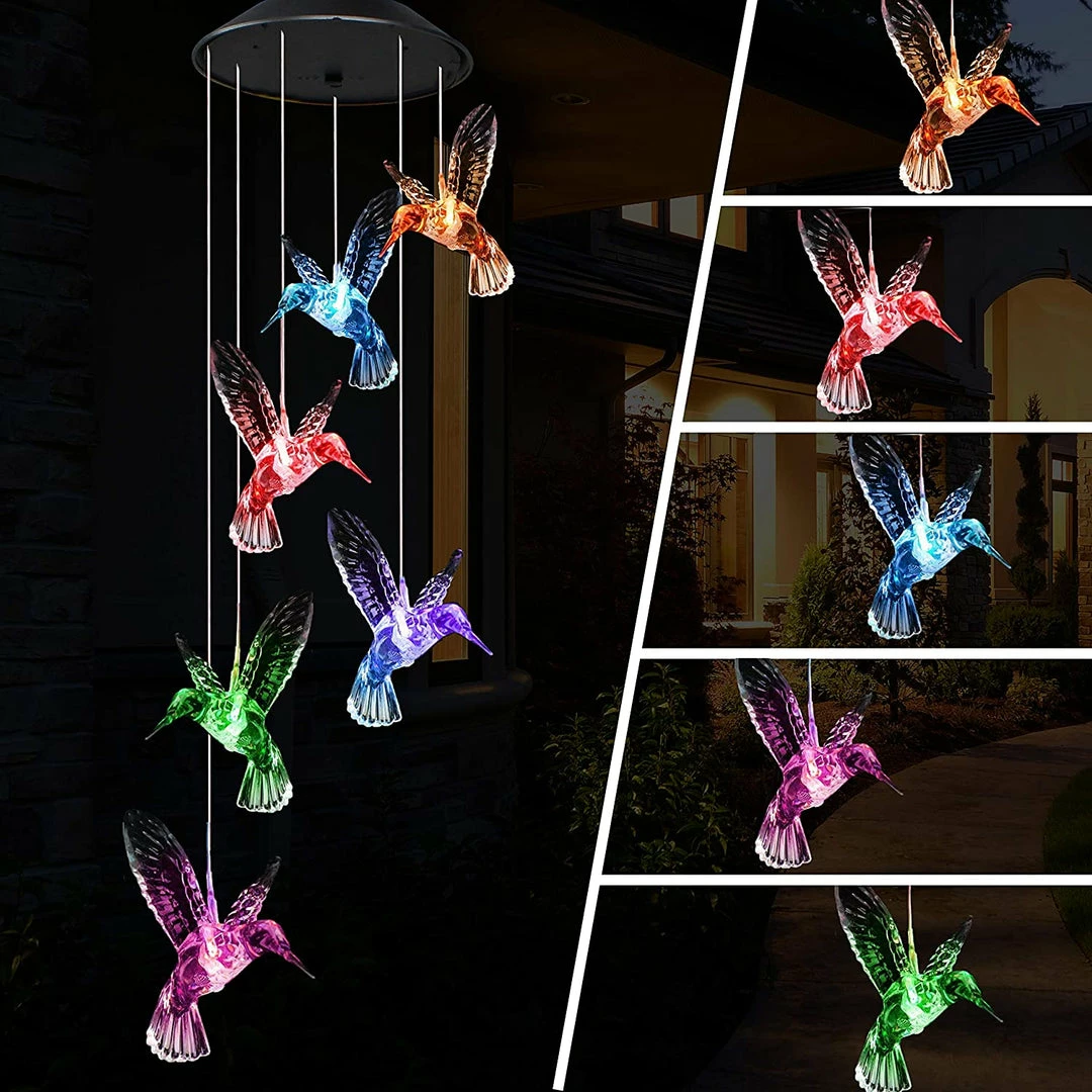 Joiedomi All Holiday Decor 2 Solar White Hummingbird Wind Chimes 3 Joiedomi All Holiday Decor 2 Solar White Hummingbird Wind Chimes