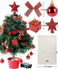 Joiedomi All Holiday Decor 20" Tabletop Christmas Tree Prelit 9 Joiedomi All Holiday Decor 20