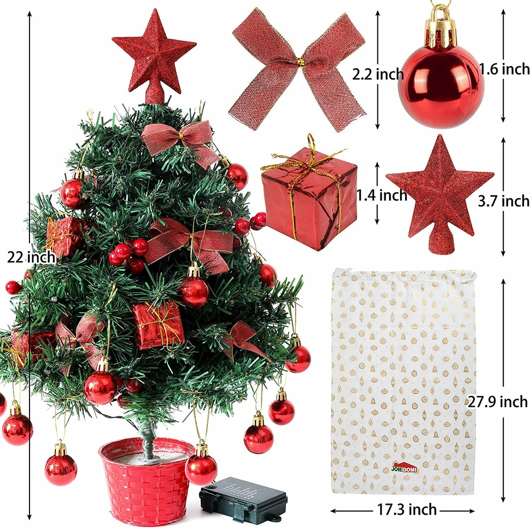 Joiedomi All Holiday Decor 20" Tabletop Christmas Tree Prelit 5 Joiedomi All Holiday Decor 20" Tabletop Christmas Tree Prelit