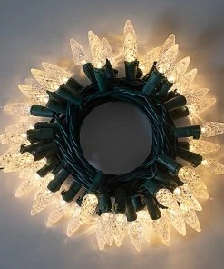 Joiedomi 50 Warm White LED C6 Green Wire String Lights All Holiday Decor