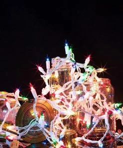 Joiedomi 63.9 FT 300 Count Christmas Multi-Colored White Wire String All Holiday Decor