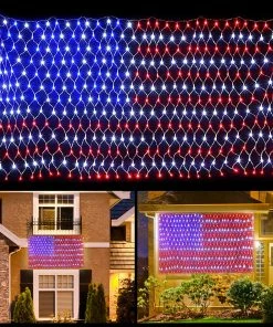 Joiedomi 420 LED American Flag Net Lights, 2 Pack