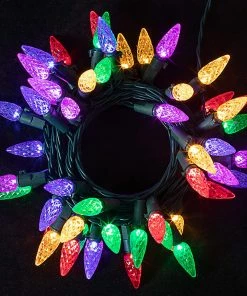 Joiedomi 50 Multicolor LED C6 Green Wire String Lights