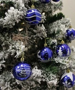 Joiedomi 24 Pcs Christmas Ball Ornaments, Blue And White All Holiday Decor 6 Joiedomi 24 Pcs Christmas Ball Ornaments, Blue And White All Holiday Decor