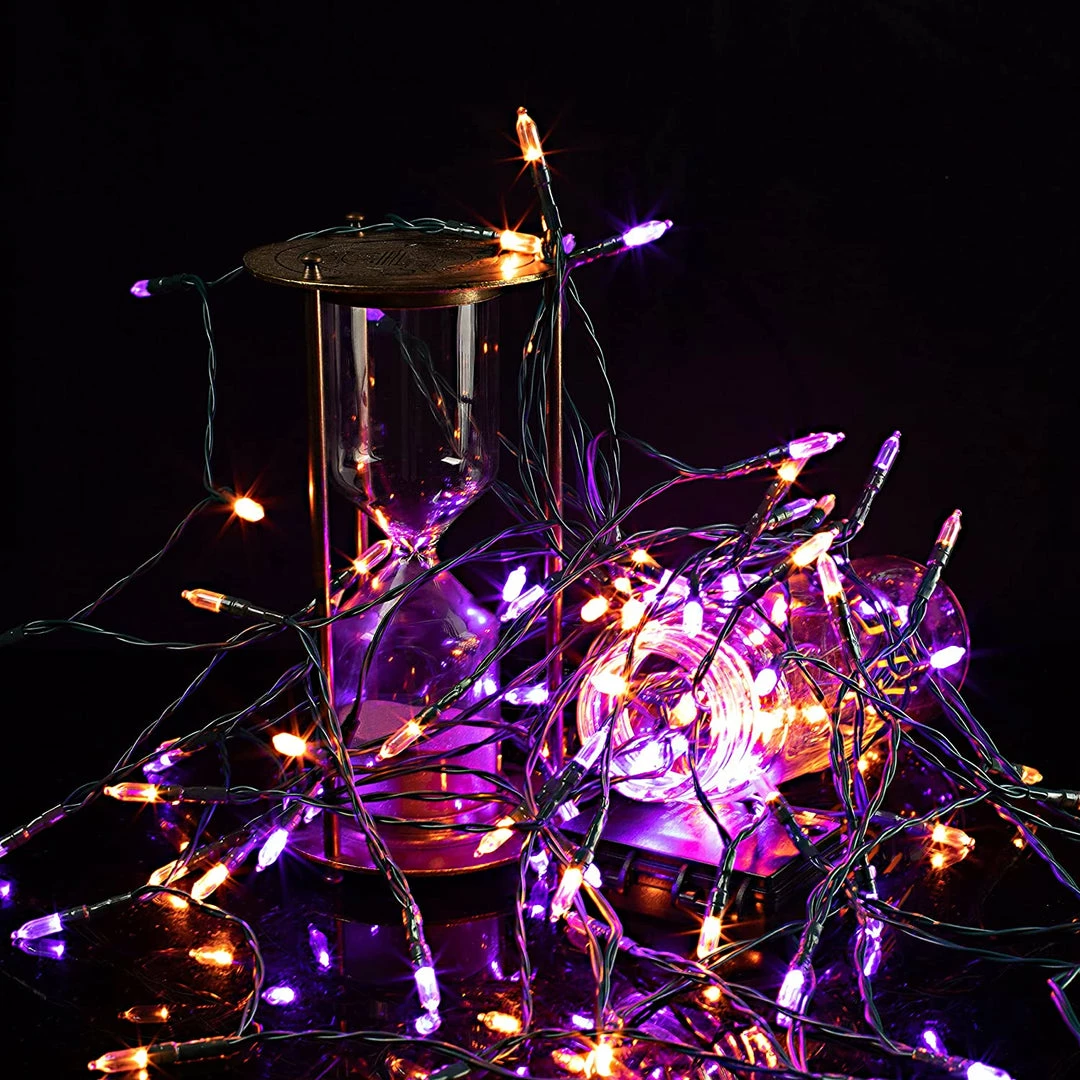Joiedomi 17.3 FT Battery Powered Orange & Purple Wire String Lights 2 Joiedomi 17.3 FT Battery Powered Orange & Purple Wire String Lights