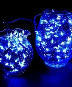 Joiedomi All Holiday Decor 108.6 Ft 300-Count Blue LED 8 Modes Green Wire Light Set