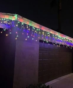Joiedomi 224 LED Christmas Lights Icicle Lights, Multicolor