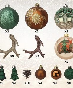 Joiedomi 56 Pcs Christmas Ornaments With Pine Green & Gold 8 Joiedomi 56 Pcs Christmas Ornaments With Pine Green & Gold