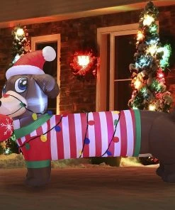 Joiedomi Large Christmas Puppy Inflatable (6 Ft)