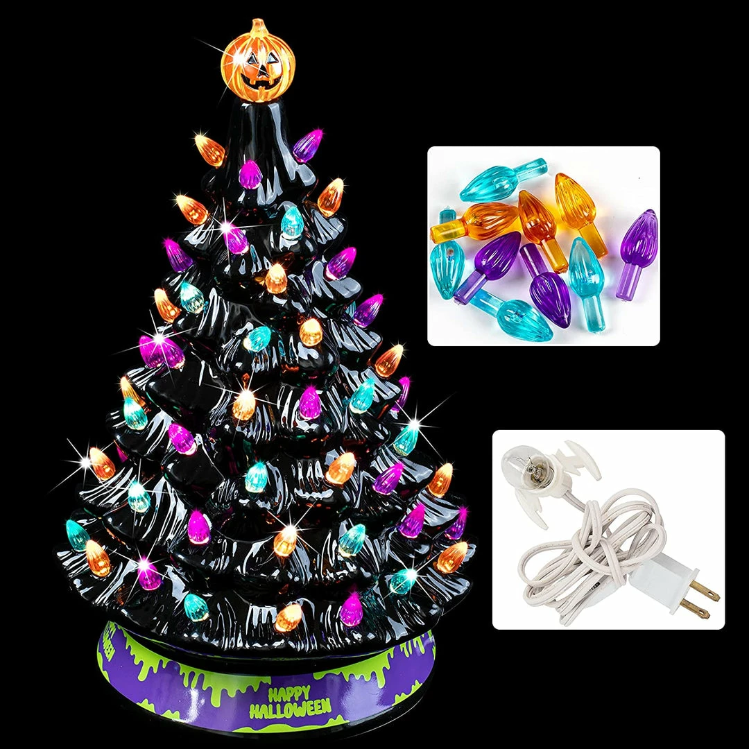 Joiedomi 15’’ Halloween Pre-Lit Ceramic Tabletop Tree All Holiday Decor 2 Joiedomi 15’’ Halloween Pre-Lit Ceramic Tabletop Tree All Holiday Decor