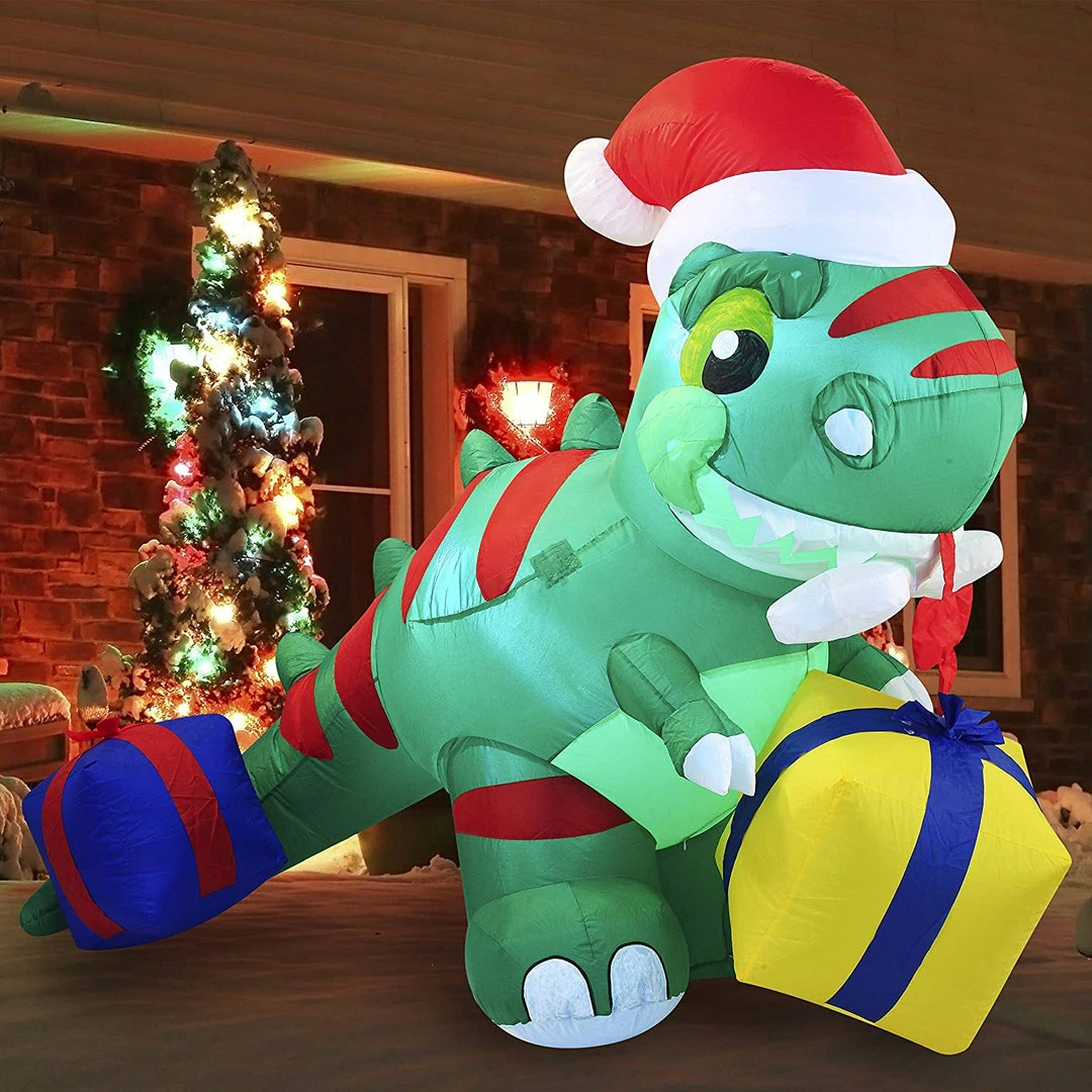 Joiedomi Christmas Large Dinosaur Inflatable (6 Ft) Inflatables 1 Joiedomi Christmas Large Dinosaur Inflatable (6 Ft) Inflatables