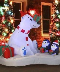 Joiedomi Inflatables Large Polar Bear Giveaway Gifts Inflatable (6 Ft)