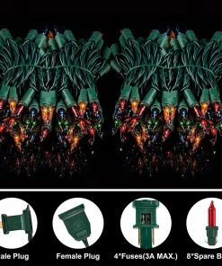 Joiedomi 85.2 FT 400 Count Christmas Multicolor Green Wire String Lights 11 Joiedomi 85.2 FT 400 Count Christmas Multicolor Green Wire String Lights