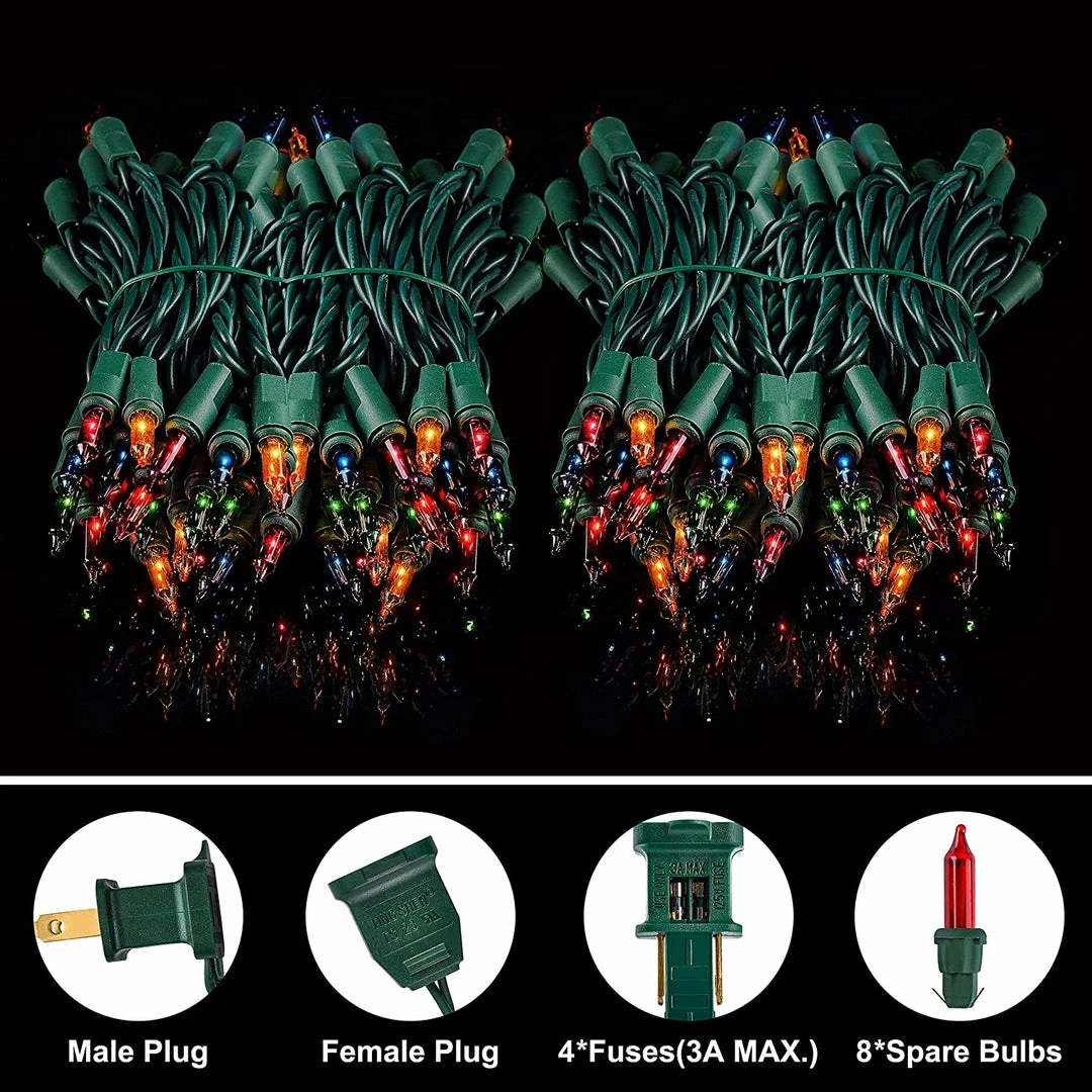 Joiedomi 85.2 FT 400 Count Christmas Multicolor Green Wire String Lights 3 Joiedomi 85.2 FT 400 Count Christmas Multicolor Green Wire String Lights