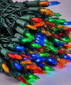 Joiedomi 78.75 FT 300 Count Christmas Multicolor Green Wire Holiday String Lights