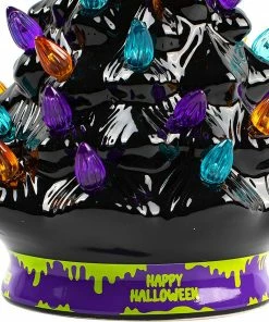 Joiedomi 9’’ Halloween Pre-Lit Ceramic Tabletop Tree