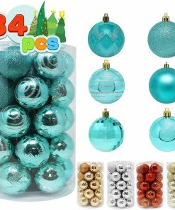 Joiedomi All Holiday Decor 34 Pcs Christmas Ball Ornaments (Teal)